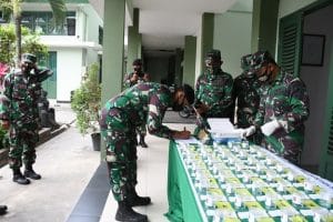 Korem 083/Bdj Kedatangan Tim Terpadu Mabesad dalam Uji Petik Tes Urine Penyalahgunaan Narkoba