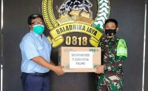 Kodim 0818 Dapat Bantuan Masker dan Al-Quran dari PT Eka Mas Fortuna