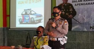 Satlantas Polres Malang Sosialisasi UU Lalu Lintas di Kampung Tangguh Semeru Kesamben