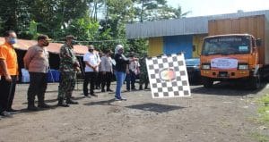 Kapolres Malang dan Dandim 0818 Ikut Lepas Pendistribusian Logistik Pilkada Kabupaten Malang 2020