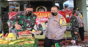 Polres Malang Ikut Rayakan HUT Kodam V/Brw ke-72 di Makodim 0818