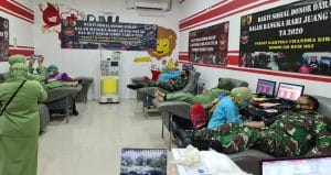 Peduli Sesama, Korem 083/Bdj Gelar Donor Darah
