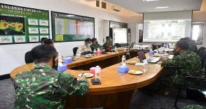 Digelar Virtual, Staf Perencanaan Korem 083/Bdj Ikuti Bimtek E-Audit Management System