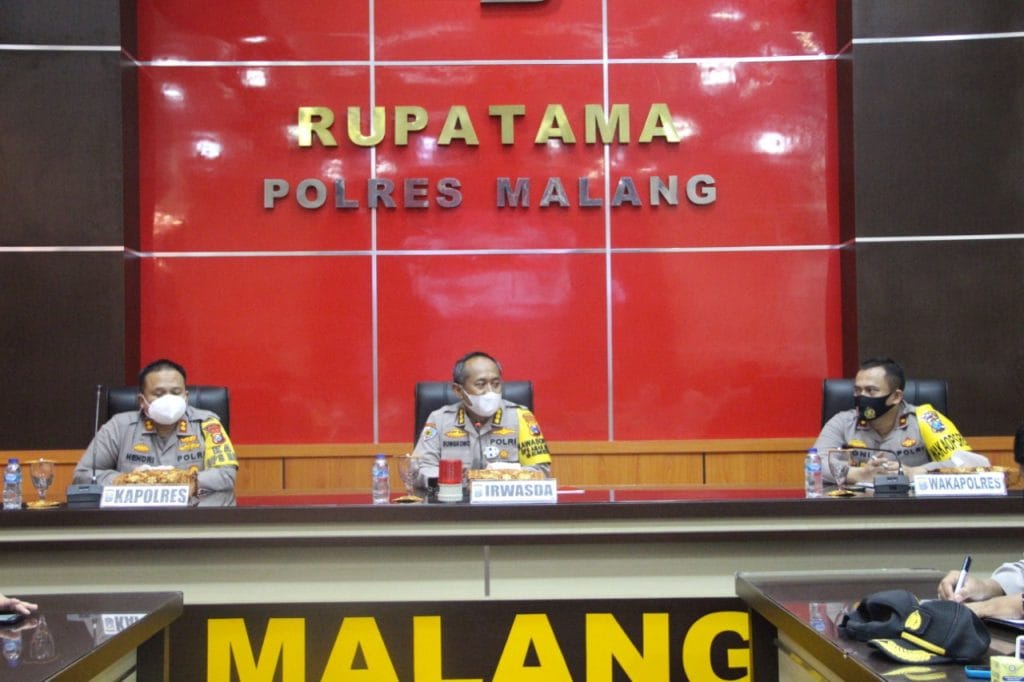 Irwasda Polda Jatim Pimpin Anev Penerapkan PPKM di Wilayah Kabupaten Malang
