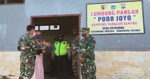 Dandim 0818/Malang-Batu Cek Kesiapan Posko PPKM Skala Mikro di Desa Sutojayan