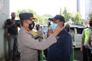 Kapolresta Malang Kota, Ikut Kampanyekan Pemakaian Masker di Tengah Penerapan PPKM