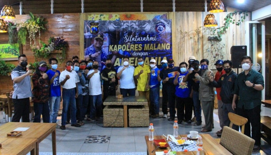 Silaturahmi Kapolres Malang Bersama Korwil Aremania, Jelang Piala