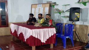 Babinsa Koramil 0818/13 Kalipare Hadiri Pelantikan Ketua Karang Taruna Desa Tumpakrejo