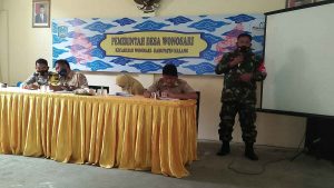 Sosialisasi PPKM Mikro, Babinsa Koramil 0818/32 Wonosari Ajak Warga Patuh Protokol Kesehatan