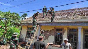 Korem 083/Bdj Terjunkan 700 Prajurit Bantu Korban Gempa