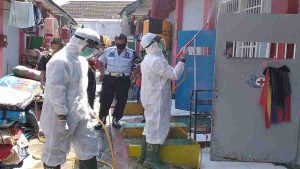 Lapas Jember Diguyur Ribuan Liter Disinfektan