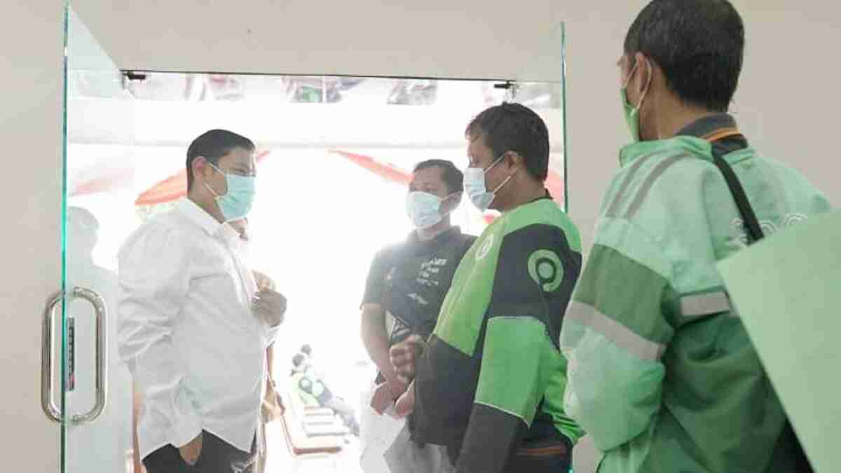 Pengemudi Ojol Kota Kediri Jalani Vaksinasi Kedua