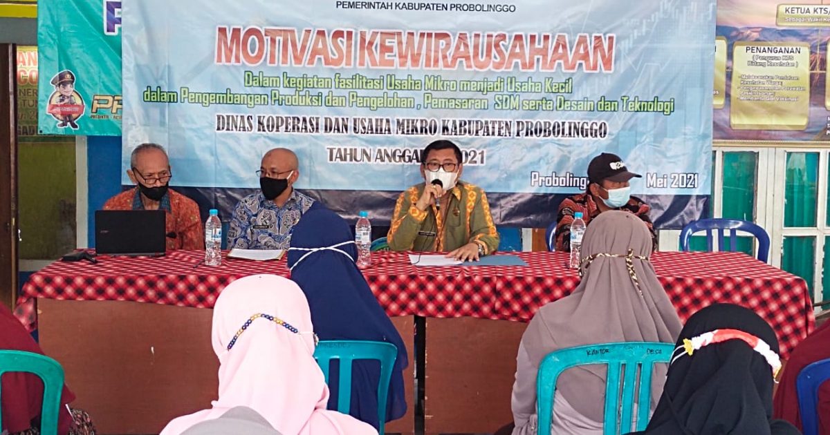 Terpuruk Akibat Pandemi Covid-19, Pemkab Probolinggo Beri Motivasi Kewirausahaan Bagi Pelaku UMKM