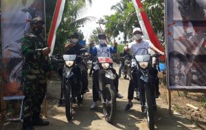 Babinsa Koramil 0818/31 Gedangan Laksanakan Pengamanan Giat Trail TPQ Sunan Ampel