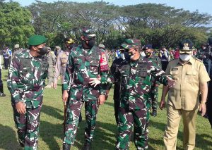 Dukung PPKM Darurat Covid-19, Korem 083/Bdj Gelar Apel Gabungan Dipimpin Kasdam V/Brw