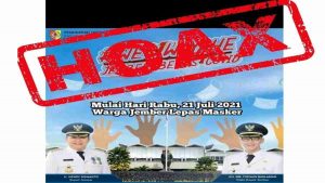 Beredar Infografis Jember Bebas Masker, Kominfo:  Informasi Tersebut Hoaks