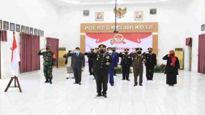 Forkopimda Kota Kediri Ikuti Upacara Virtual HUT Bhayangkara ke-75