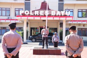 Polres Batu Gelar Apel Ops Kontijensi Aman Nusa II Penanganan Covid-19