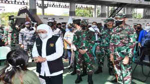 Serbuan Vaksinasi Korem 083/Bdj Dapat Kunjungan Forkopimda Jatim