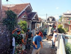 Dengan Bergotong Royong, Program TMMD ke-112 Cepat Terselesaikan