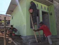 Satgas TMMD ke-112 Kebut Pengecatan Rutilahu