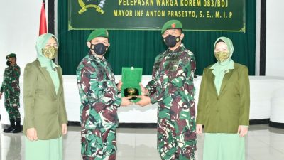 Korem 083/Bdj Lepas Kasiter Jadi Pabandya Ren Opslat Paspampers Mabes TNI