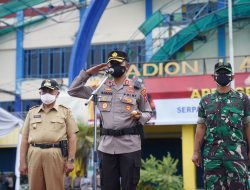 Kapolres Malang Pimpin Apel Serpas Pam  Pilkades Kabupaten Malang