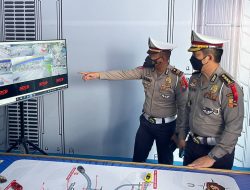 Tim Pamatwil Korlantas Polri Pantau Kondisi Arus Lalin di Posyan Karanglo
