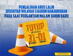 Jelang Pergantian Tahun, Satlantas Polres Malang Alihkan Arus Lalin Menuju Stadion Kanjuruhan