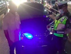 Tim Cakra Polresta Malang Kota Mulai Tertibkan Penggunaan Lampu Strobo dan Rotator