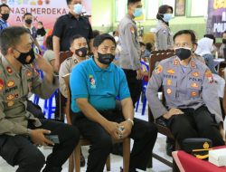 Polisi Malang Kota Secara Virtual Ikuti Launching Vaksinasi Merdeka Anak Bersama Kapolri
