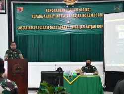 Danrem 083/Bdj Berikan Arahan Aparat Intelijen Satjar Korem 083/Bdj