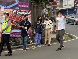 Satlantas Polres Malang Laksanakan Survei Volume Jalan dan Pengukuran Geometri Jalan
