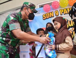 Danrem 083/Bdj Berbagi Kebahagiaan Bersama Anak-anak yang Telah Divaksin