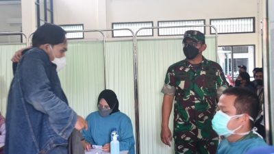 Korem 083/Bdj Bersama GM FKPPI Jatim Gelar Vaksinasi Dosis Tahap 3