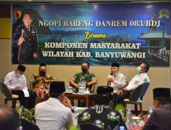 Perkuat Tali Silaturahmi, Danrem 083/Bdj Ngopi Bareng Komponen Masyarakat Banyuwangi