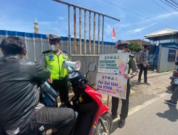Satlantas Polres Malang Sosialisasikan Tertib Lalu lintas dan Protokol Kesehatan di Jalur Rawan Laka