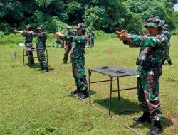 Korem 083/Bdj Gelar Latihan Menebak di Lapangan Tembak Yonkav 3/AC