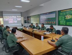 Danrem 083/Bdj Vidcon dengan Dansat Jajaran, Sehubungan Pelaksanaan 4 Program Utama