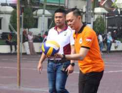 Perkokoh Sinergitas, Polres Malang Gelar Turnamen Bola Voli Tiga Pilar