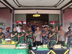 Puluhan Prajurit TNI Datangi Mapolres Malang Dipimpin Dandim 0818