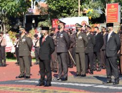 Peringatan Hari Bhayangkara ke-76 Secara Virtual di Lapangan Upacara Mapolres Batu Bersama Presiden RI