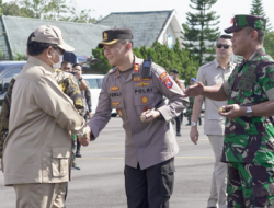 Kapolres Malang Sambut Kedatangan Menhan RI Prabowo Sebelum ke UB Malang