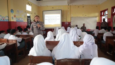 Sat Binmas Polres Malang Beri Binluh Pelajar SMK Budi Mulia Pembangunan Budaya dan Karakter