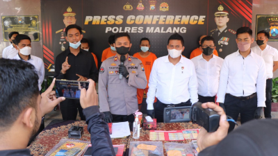 Sat Reskrim Polres Malang Tangkap 7 Tersangka Togel Online