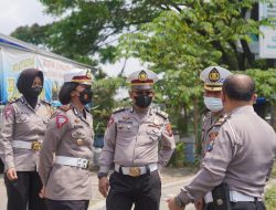 Tim Ditlantas Polda Jatim Cek Ruas Jalur KTL di Jl Raya Mojosari Kepanjen