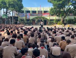 Ratusan Pelajar SMPN 04 Kepanjen Dibekali Undang undang Tentang Berlalu lintas