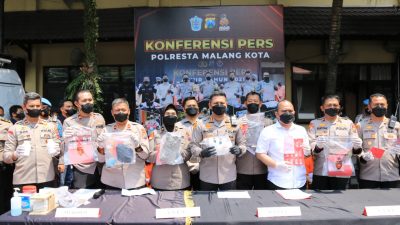 Polresta Malang Kota Amankan 19 Tersangka Narkoba Hasil Ops Tumpas Semeru 2022