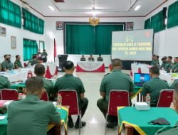 Pasi Ops Jajaran Korem 083/Bdj Menerima Paparan Verifikasi Data dan Statistik Bidang Ops