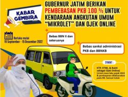 Gubernur Jatim Bebaskan Pajak Kendaraan Mikrolet dan Ojol, Segera Daftarkan ke Samsat